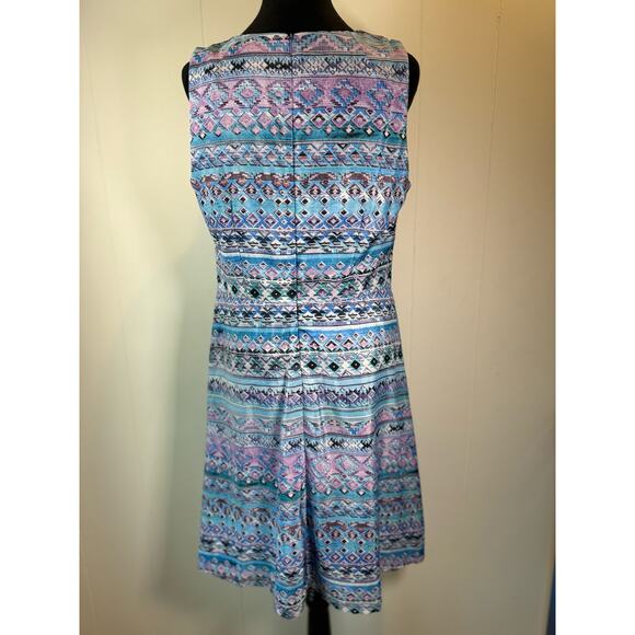 Rabbit Rabbit Rabbit Designs Women's Aztec Print Dress, Size 12 - Picture 6 of 8